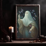 Ghost and bubbles in a gothic frame
