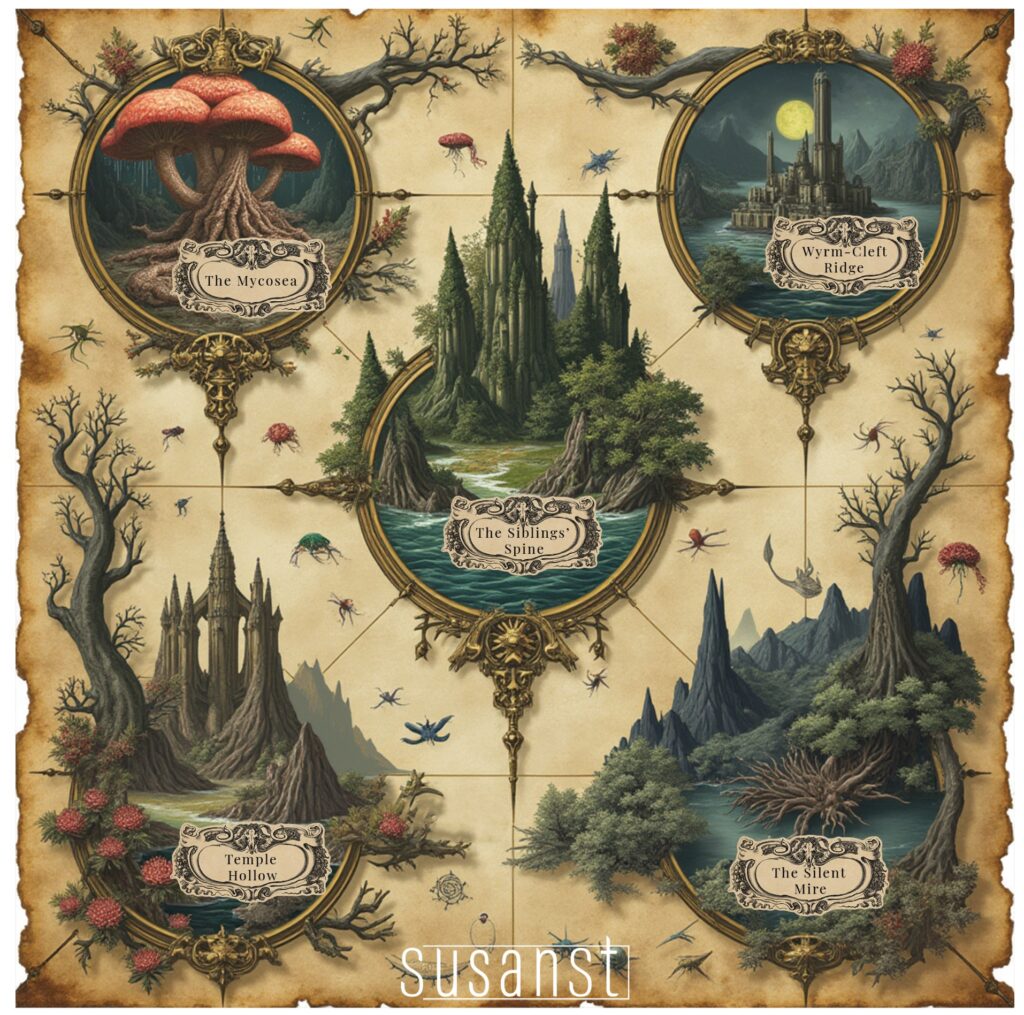 map of fictional monster city Vort'Naal
