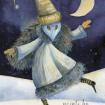 A Christmas card with a dancing monster